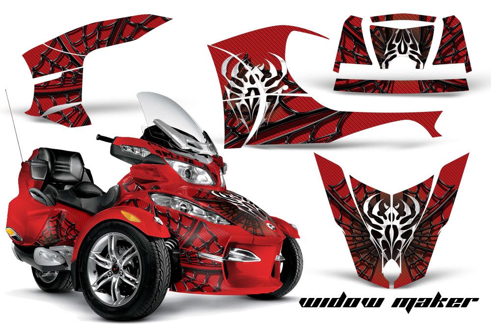 Can Am BRP (RTS) Spyder Graphic Kit - 2010-2012 Widow Maker Red
