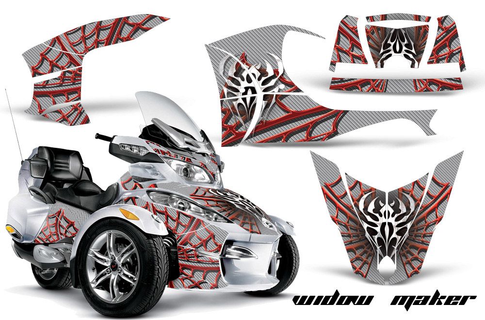 Can Am BRP (RTS) Spyder Graphic Kit - 2010-2012 Widow Maker Silver