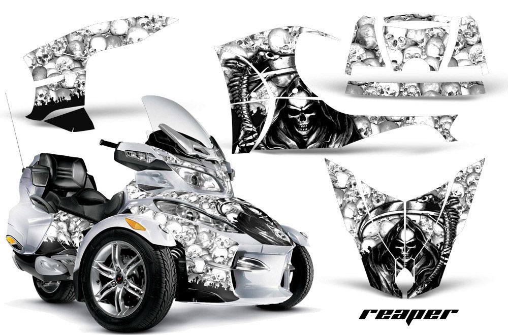 Can Am BRP (RTS) Spyder Graphic Kit - 2010-2012 Reaper White