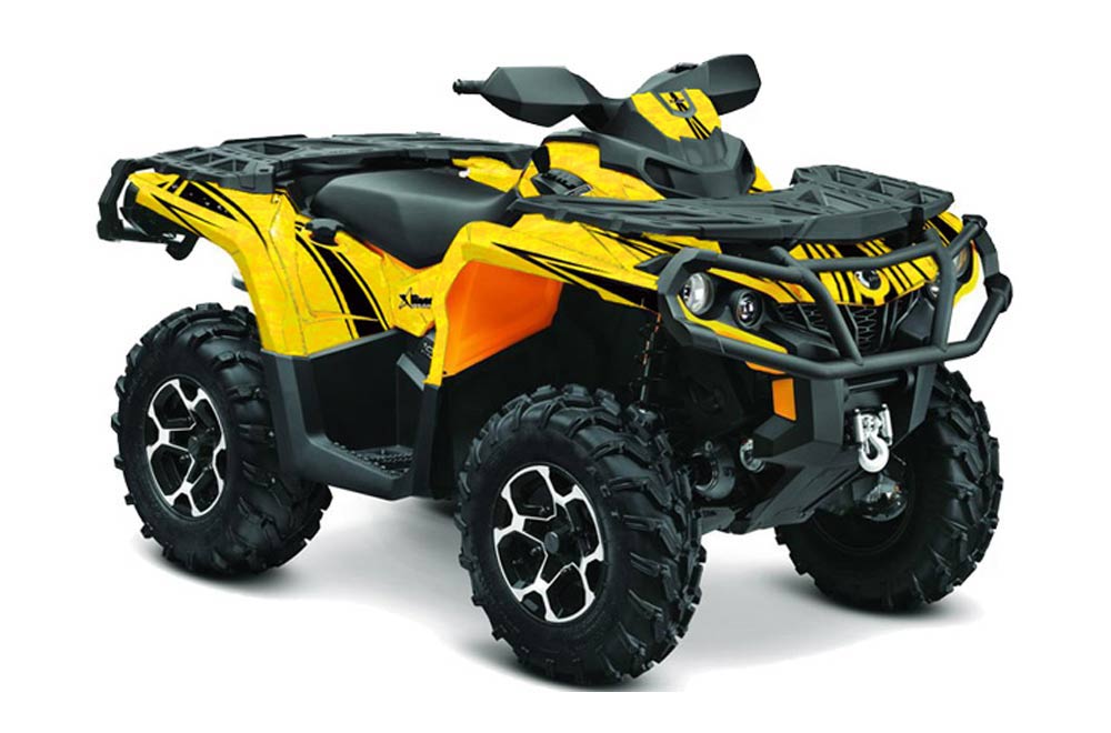 Can Am Outlander XT / DPS / SST ATV Graphic Kit - 2013-2016 Contender Yellow