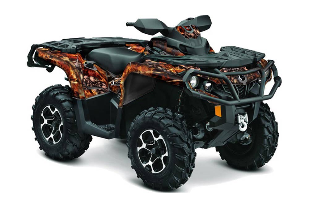 Can Am Outlander XT / DPS / SST ATV Graphic Kit - 2013-2016 Firestorm Black