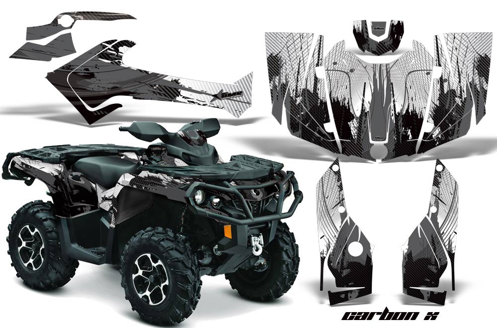 Can Am Outlander XT / DPS / SST ATV Graphic Kit - 2013-2016 Carbon X Black