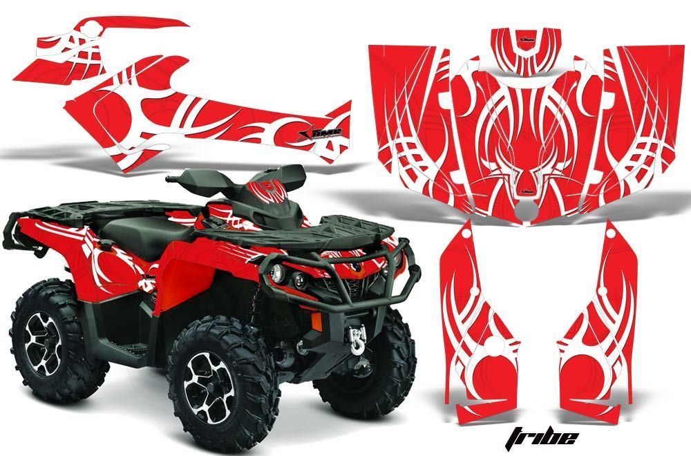 Can Am Outlander XT / DPS / SST ATV Graphic Kit - 2013-2016 Tribe Red