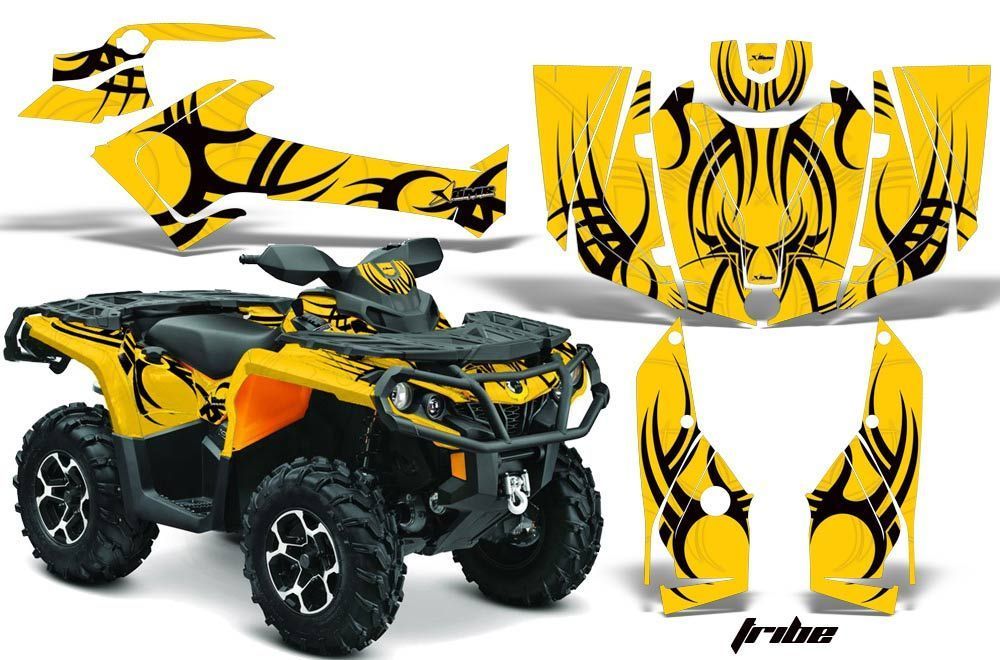 Can Am Outlander XT / DPS / SST ATV Graphic Kit - 2013-2016 Tribe Yellow