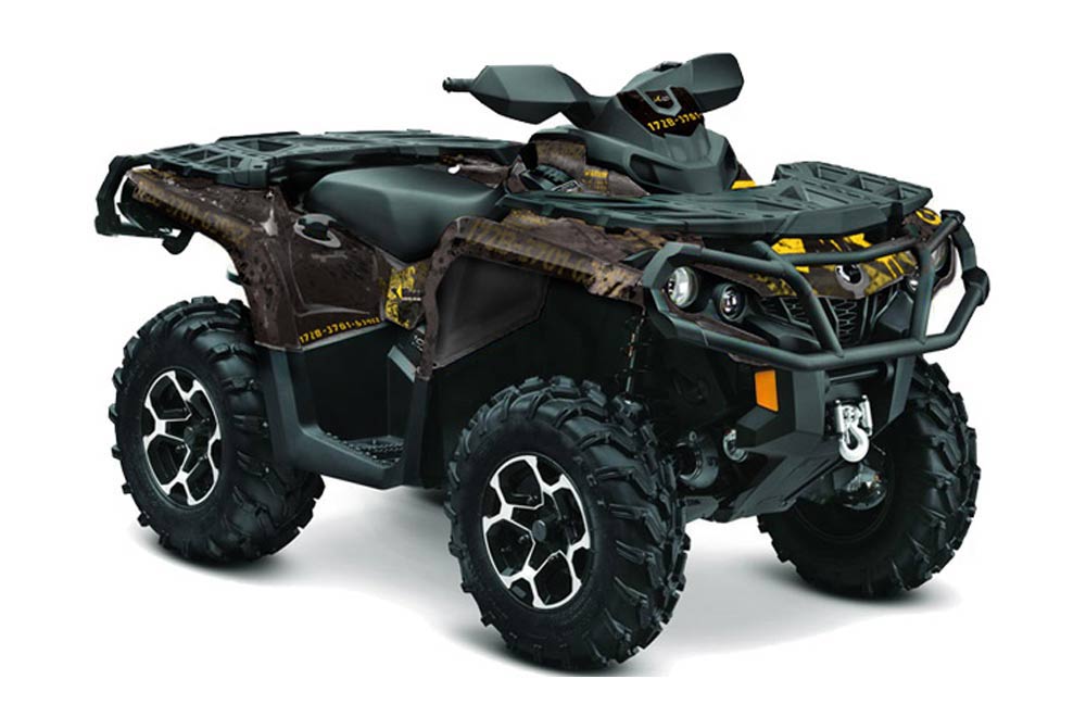 Can Am Outlander XT / DPS / SST ATV Graphic Kit - 2013-2016 Meltdown Yellow