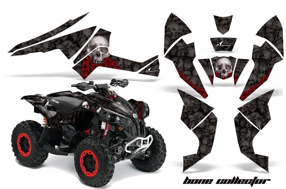 Can Am Renegade 500x/r / 800x/r ATV Graphic Kit - All Years Bone Collector Black