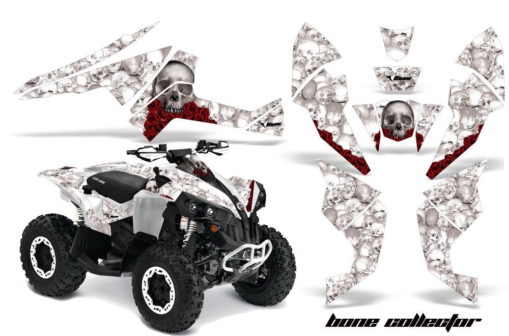 Can Am Renegade 500x/r / 800x/r ATV Graphic Kit - All Years Bone Collector White