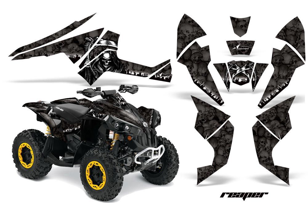 Can Am Renegade 500x/r / 800x/r ATV Graphic Kit - All Years Reaper Black