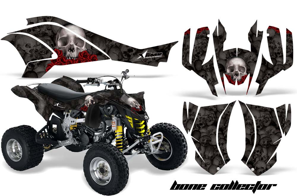 Can Am DS450 / DS450X EFI ATV Graphic Kit - 2008-2016 Bone Collector Black