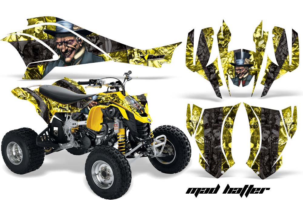 Can Am DS450 / DS450X EFI ATV Graphic Kit - 2008-2016 Mad Hatter Black