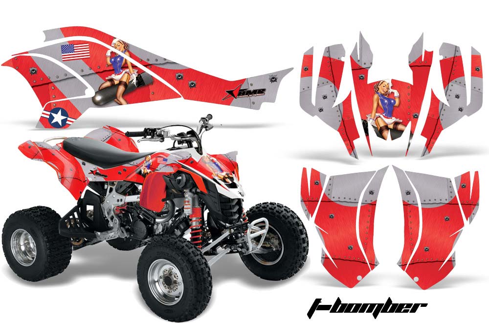 Can Am DS450 / DS450X EFI ATV Graphic Kit - 2008-2016 T Bomber Red