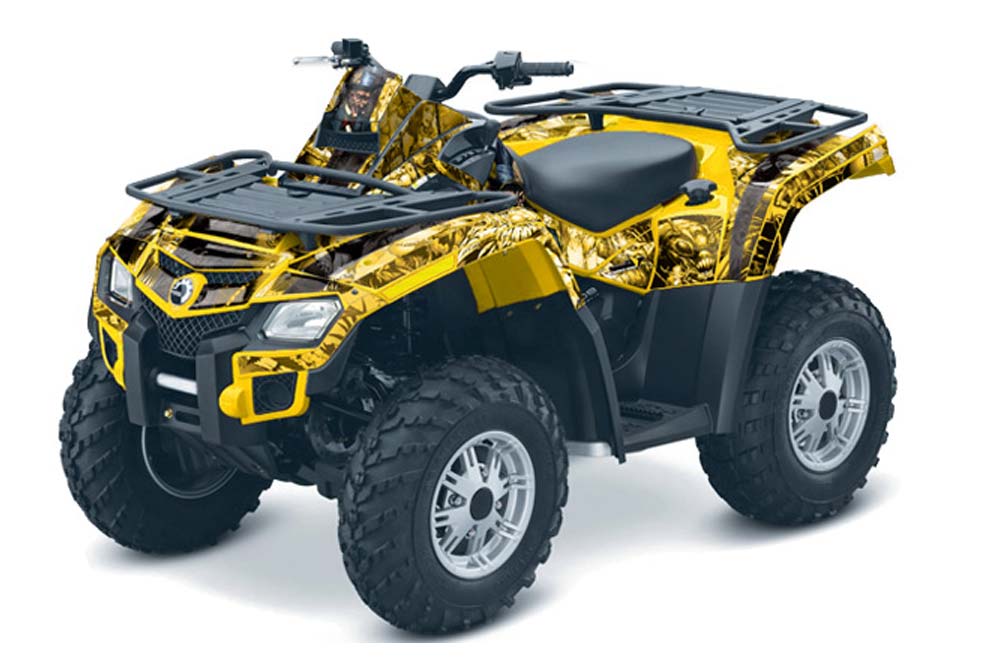 Can Am Outlander EFI 500 / 650 / 800 / 1000 ATV Graphic Kit - 2006-2011 Mad Hatter Yellow