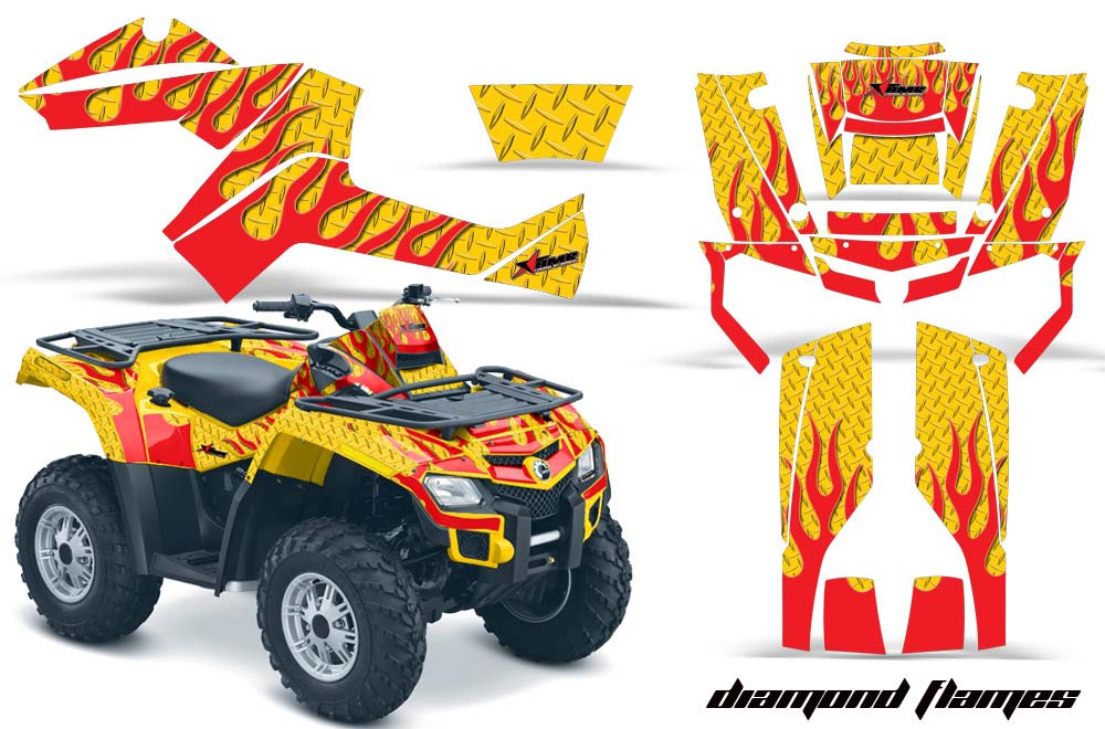 Can Am Outlander EFI 500 / 650 / 800 / 1000 ATV Custom Graphic Kit - 2006-2011