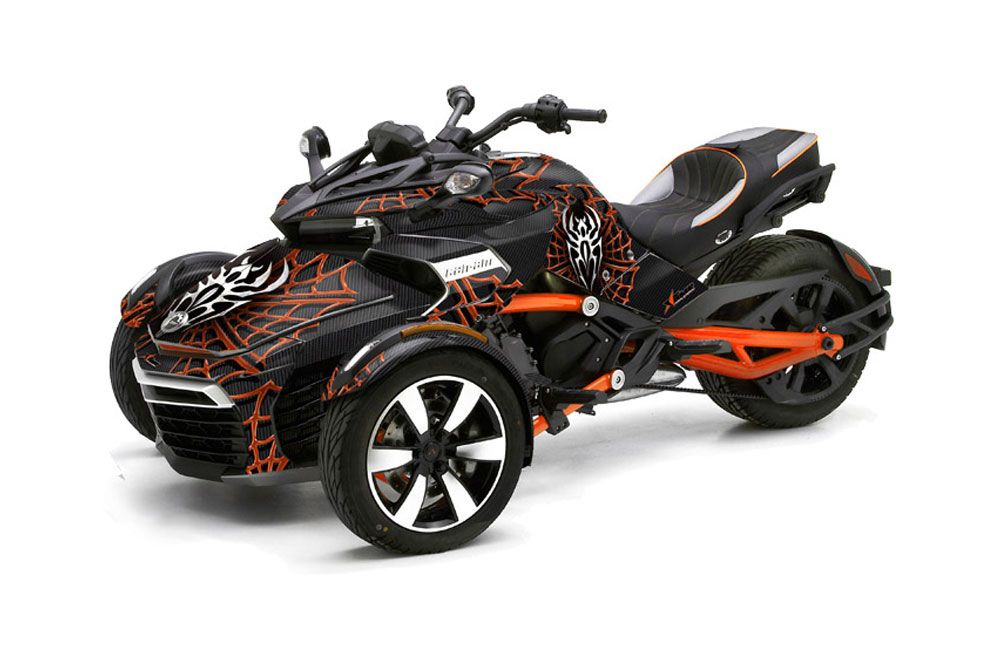 Can Am F3-S Spyder Graphic Kit - All Years Widow Maker Orange