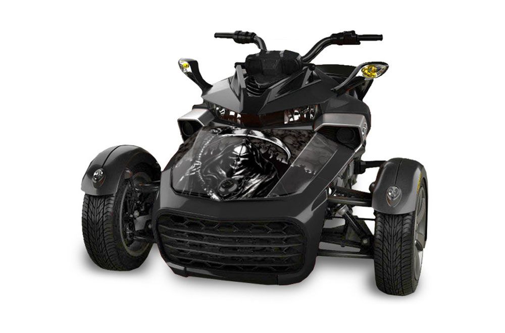 Can Am F3-S Spyder Hood Graphic Kit - All Years Reaper Black