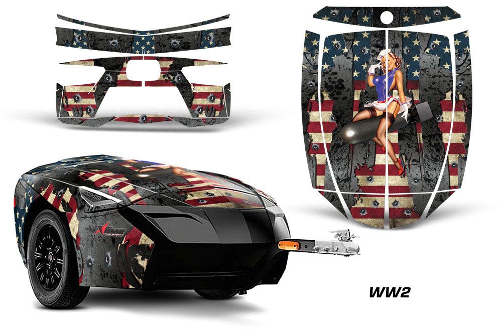 Can Am Spyder Freedom Trailer Custom Graphic Kit - All Years