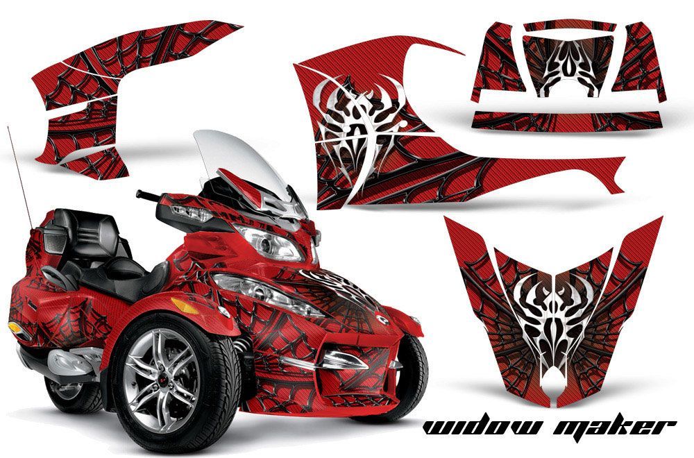 Can Am BRP (RTS) Spyder w/ Trim Kit Graphic Kit - 2010-2012 Widow Maker Red