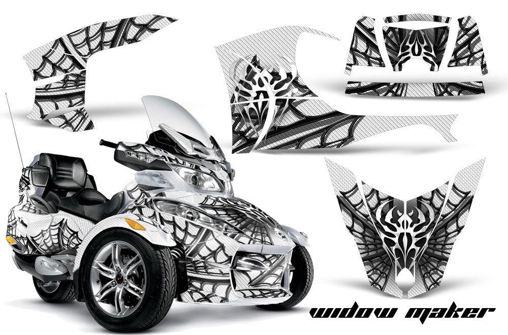 Can Am BRP (RTS) Spyder w/ Trim Kit Graphic Kit - 2010-2012 Widow Maker White
