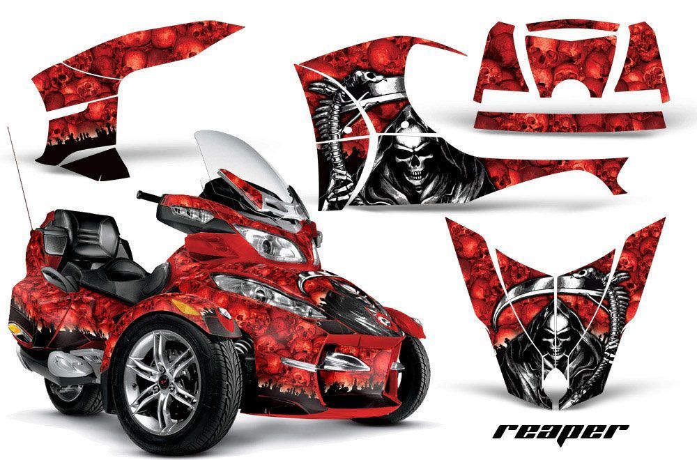 Can Am BRP (RTS) Spyder w/ Trim Kit Graphic Kit - 2010-2012 Reaper Red