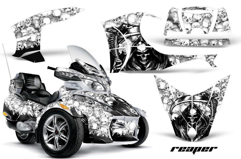 Can Am BRP (RTS) Spyder w/ Trim Kit Graphic Kit - 2010-2012 Reaper White