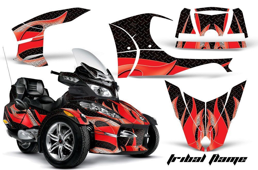 Can Am BRP (RTS) Spyder w/ Trim Kit Graphic Kit - 2010-2012 Tribal Flame Red