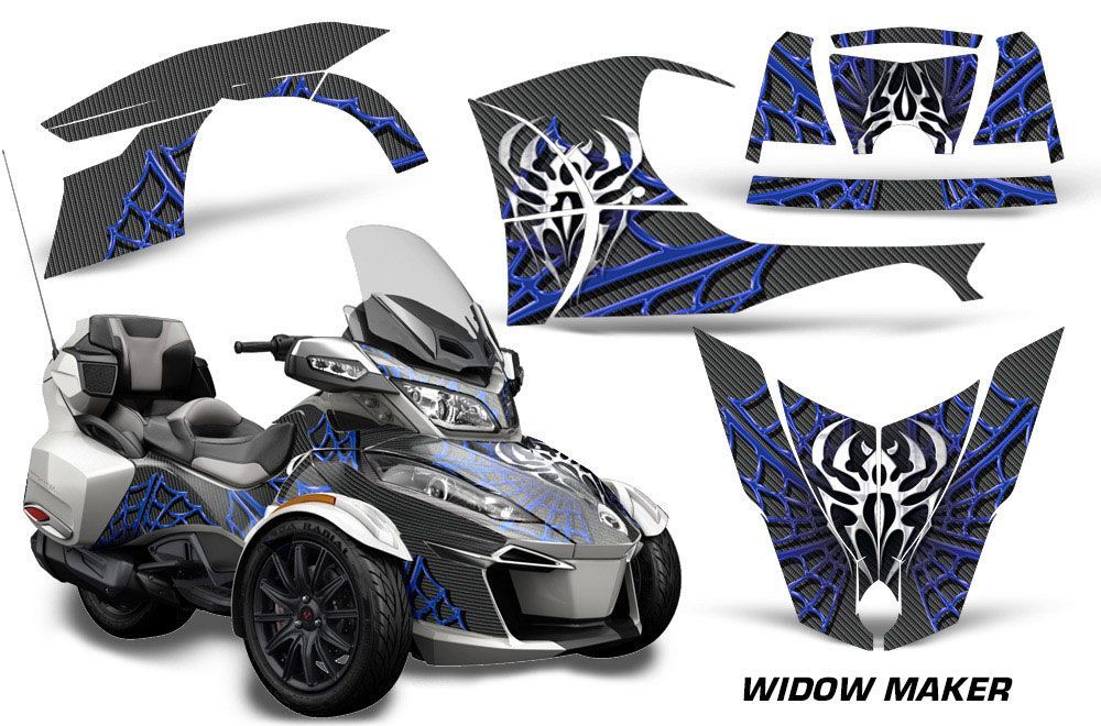 Can Am BRP (RTS) Spyder Graphic Kit - 2014-2016 Widow Maker Blue