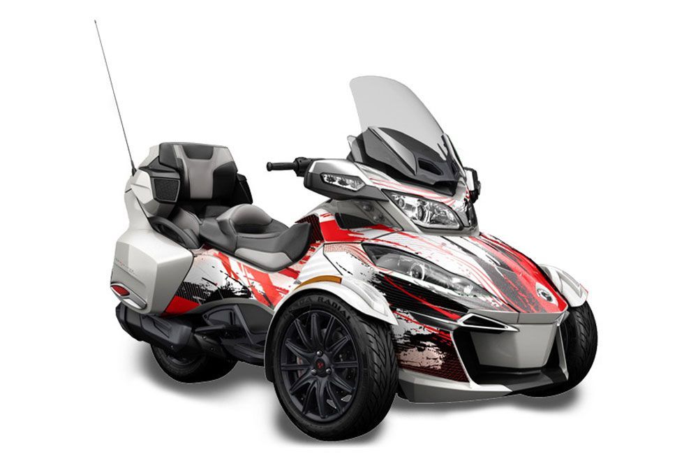 Can Am BRP (RTS) Spyder Graphic Kit - 2014-2016 Carbon X Red