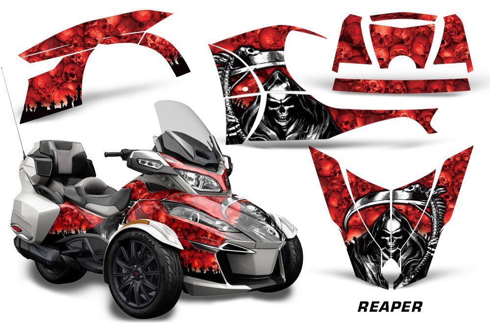 Can Am BRP (RTS) Spyder Graphic Kit - 2014-2016 Reaper Red