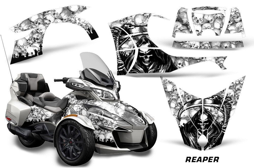 Can Am BRP (RTS) Spyder Graphic Kit - 2014-2016 Reaper White