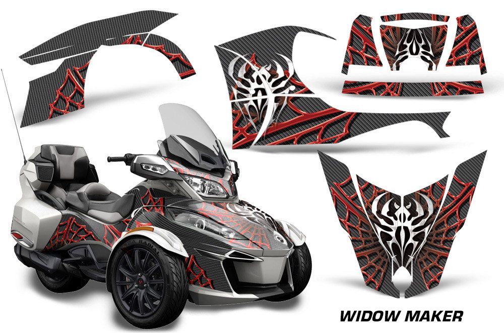 Can Am BRP (RTS) Spyder Graphic Kit - 2014-2016 Widow Maker Red