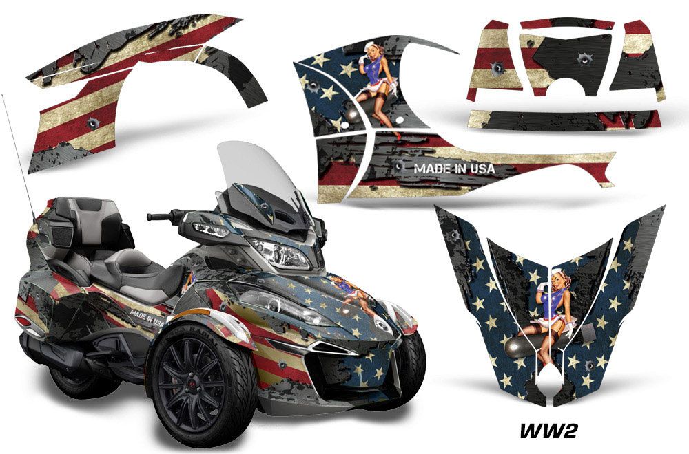 Can Am BRP (RTS) Spyder w/ Trim Kit Graphic Kit - 2013-2016 WW2