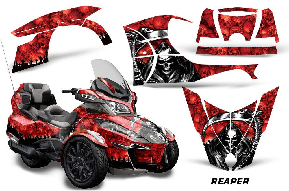 Can Am BRP (RTS) Spyder w/ Trim Kit Graphic Kit - 2013-2016 Reaper Red