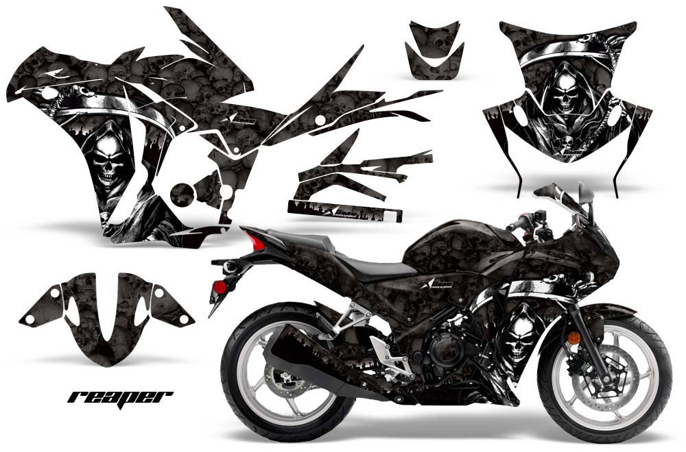 Honda CBR 250R Graphic Kit - 2010-2013 Reaper Black