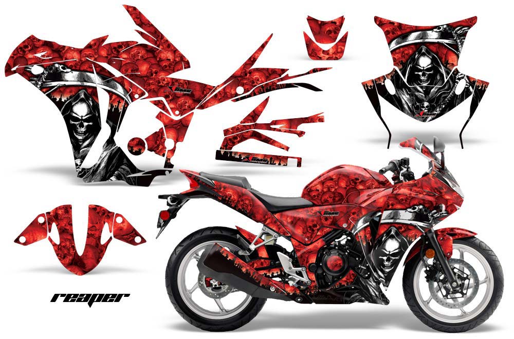 Honda CBR 250R Graphic Kit - 2010-2013 Reaper Red