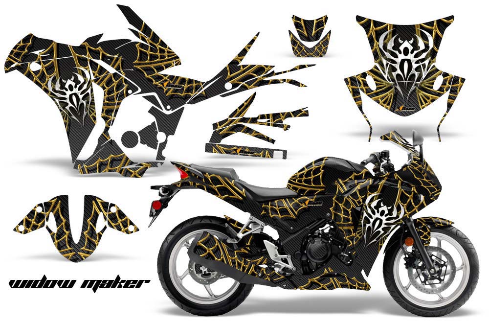 Honda CBR 250R Graphic Kit - 2010-2013 Widow Maker Yellow
