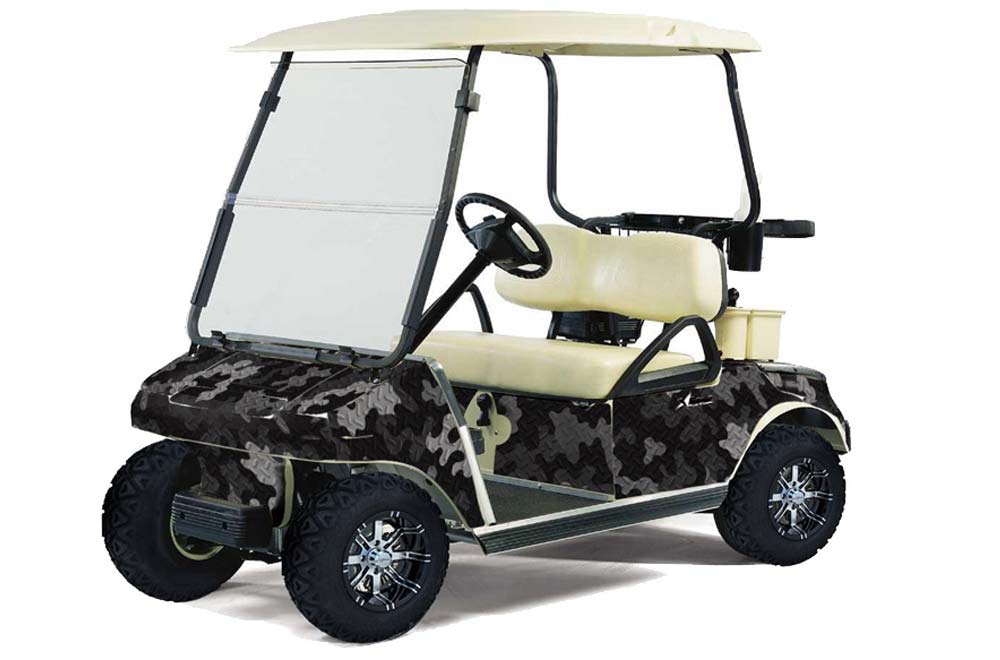 Club Car Golf Cart Graphic Kit - 1983-2014 Camoplate Black