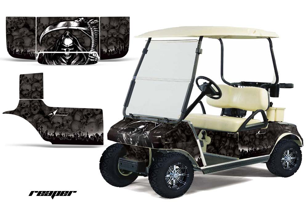 Club Car Golf Cart Graphic Kit - 1983-2014 Reaper Black