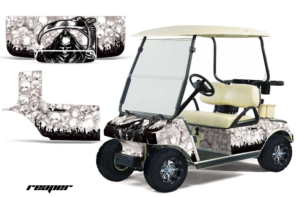 Club Car Golf Cart Graphic Kit - 1983-2014 Reaper White