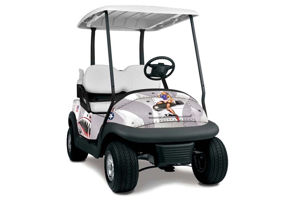 Club Car Precedent I2 Golf Cart Graphic Kit - 2006-2017 P40 Warhawk White