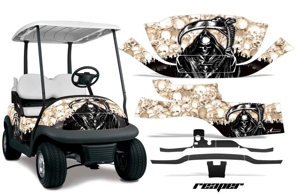 Club Car Precedent I2 Golf Cart Graphic Kit - 2006-2017 Reaper Cream