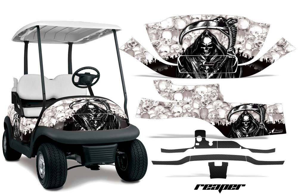 Club Car Precedent I2 Golf Cart Graphic Kit - 2006-2017 Reaper White