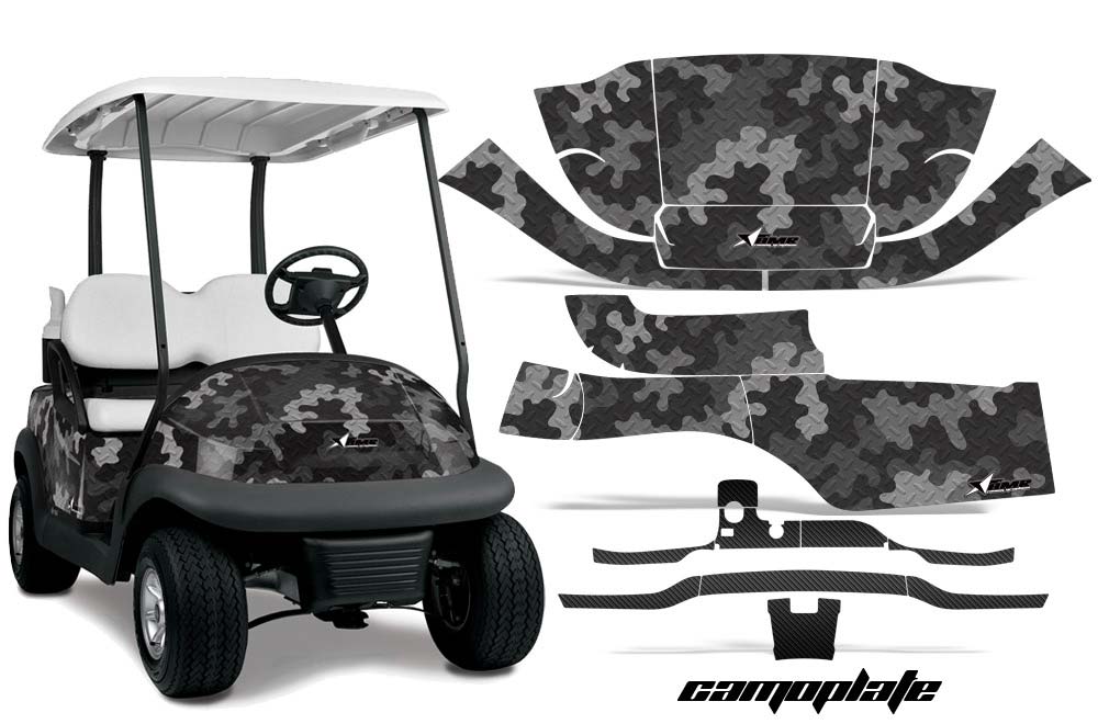 Club Car Precedent I2 Golf Cart Graphic Kit - 2006-2017 Camoplate Black