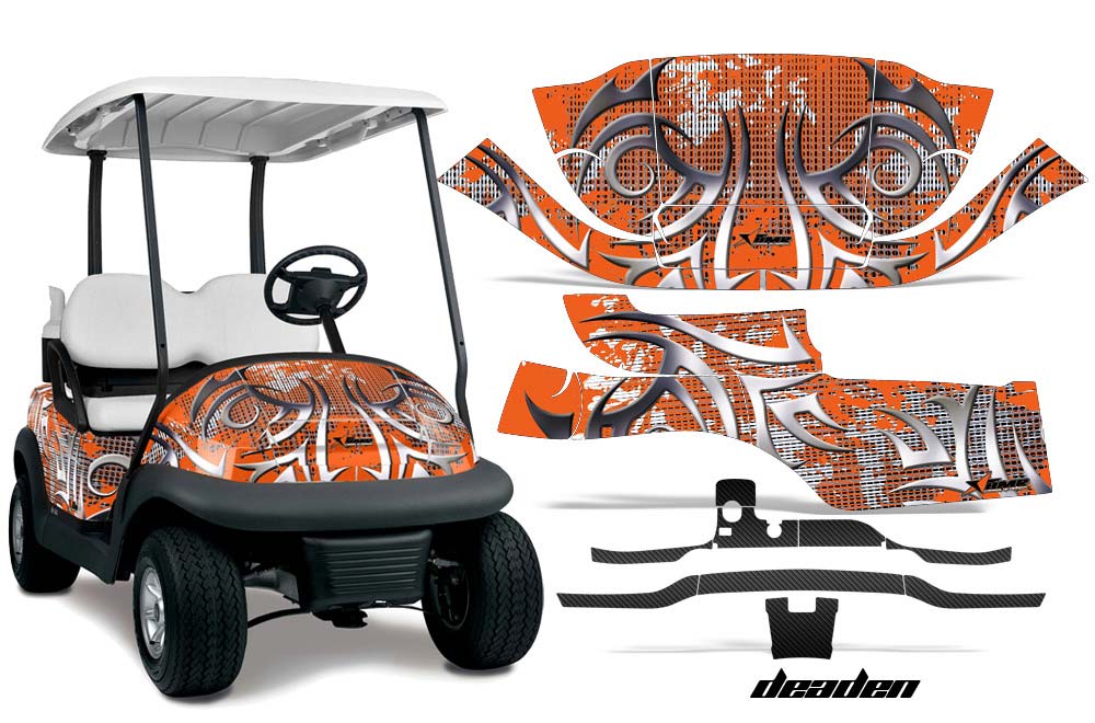 Club Car Precedent I2 Golf Cart Graphic Kit - 2006-2017 Deaden Orange
