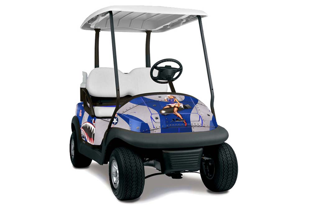 Club Car Precedent I2 Golf Cart Graphic Kit - 2006-2017 P40 Warhawk Blue