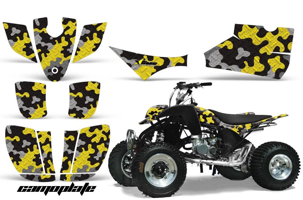 Cobra ECX 50 / 70 / 80 ATV Graphic Kit - All Years Camoplate Yellow