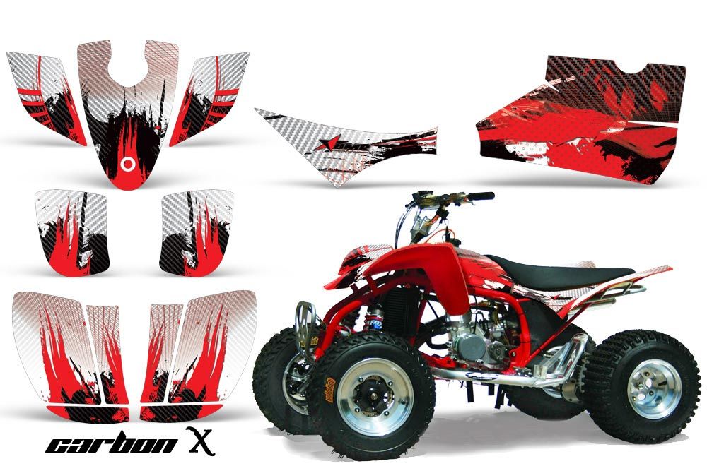 Cobra ECX 50 / 70 / 80 ATV Graphic Kit - All Years Carbon X Red