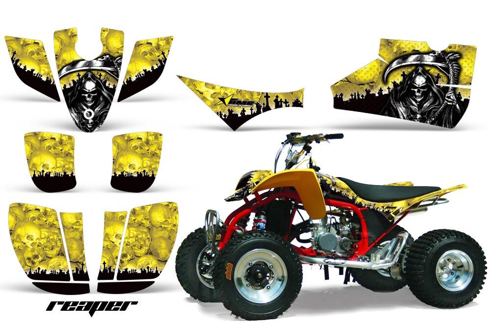 Cobra ECX 50 / 70 / 80 ATV Graphic Kit - All Years Reaper Yellow