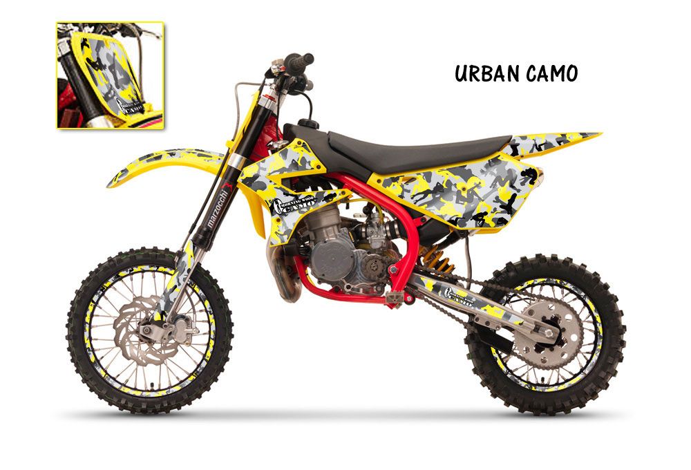 Cobra CX 65 Dirt Bike Graphic Kit - 2007-2011 Vegas Baller Yellow