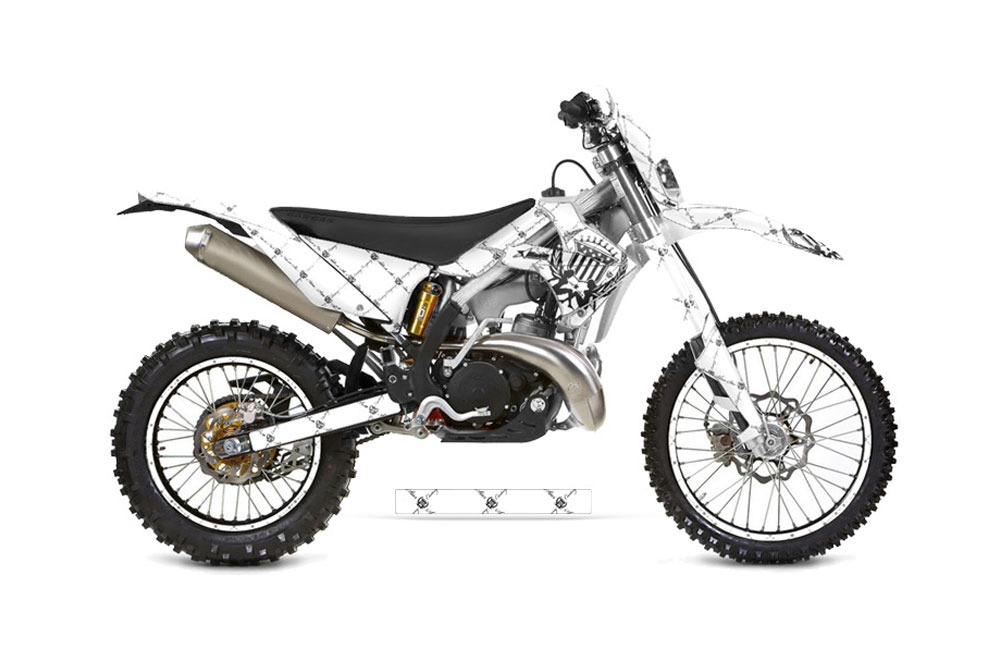 Gas Gas EC 300 Dirt Bike Graphic Kit - 2011-2012 Silver Star - Reloaded White