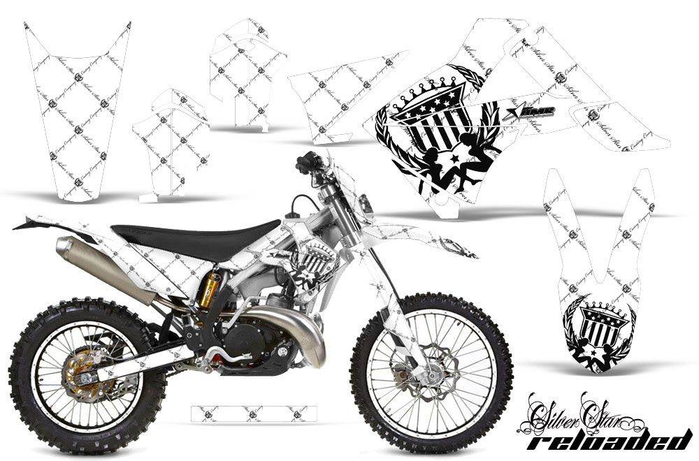 Gas Gas EC 300 Dirt Bike Graphic Kit - 2011-2012 Silver Star - Reloaded White